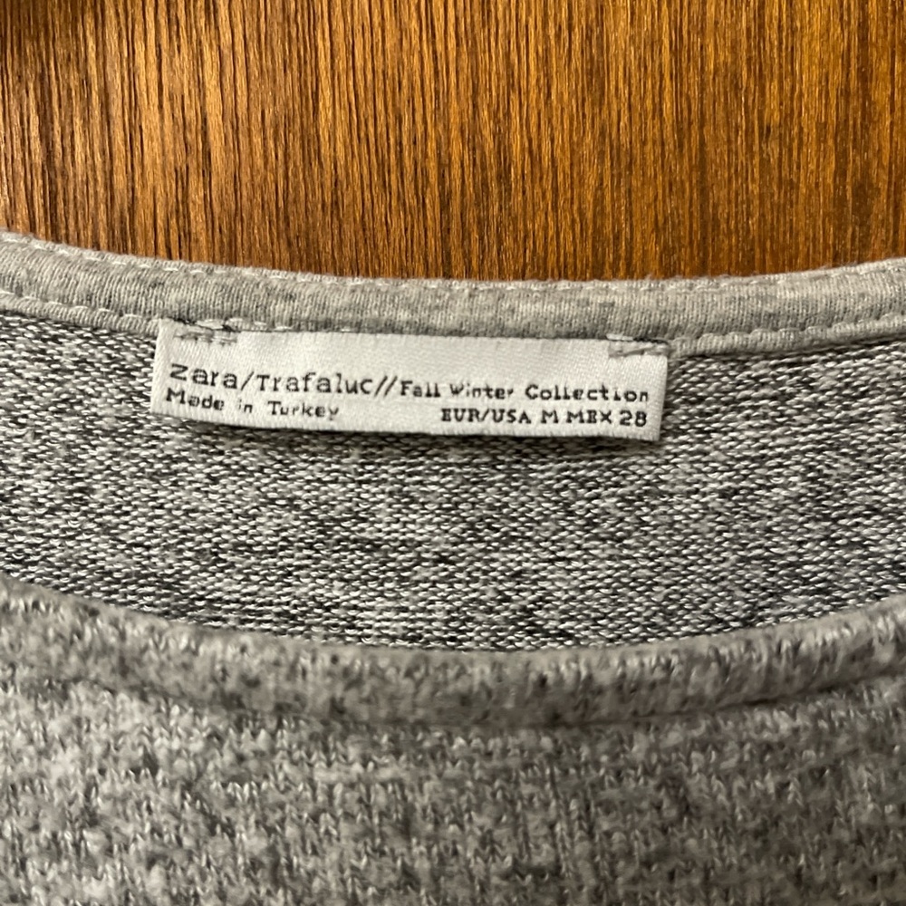 Zara gray melange midi maxi sweater dress - Picture 4 of 5
